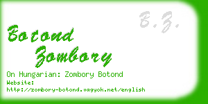 botond zombory business card